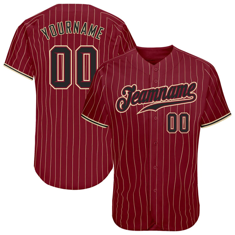 Free Size Baseball Softball Wear Unisex Quick Dry Red Pinstripe T-shirt Cotton Baseball t shirts Jersey