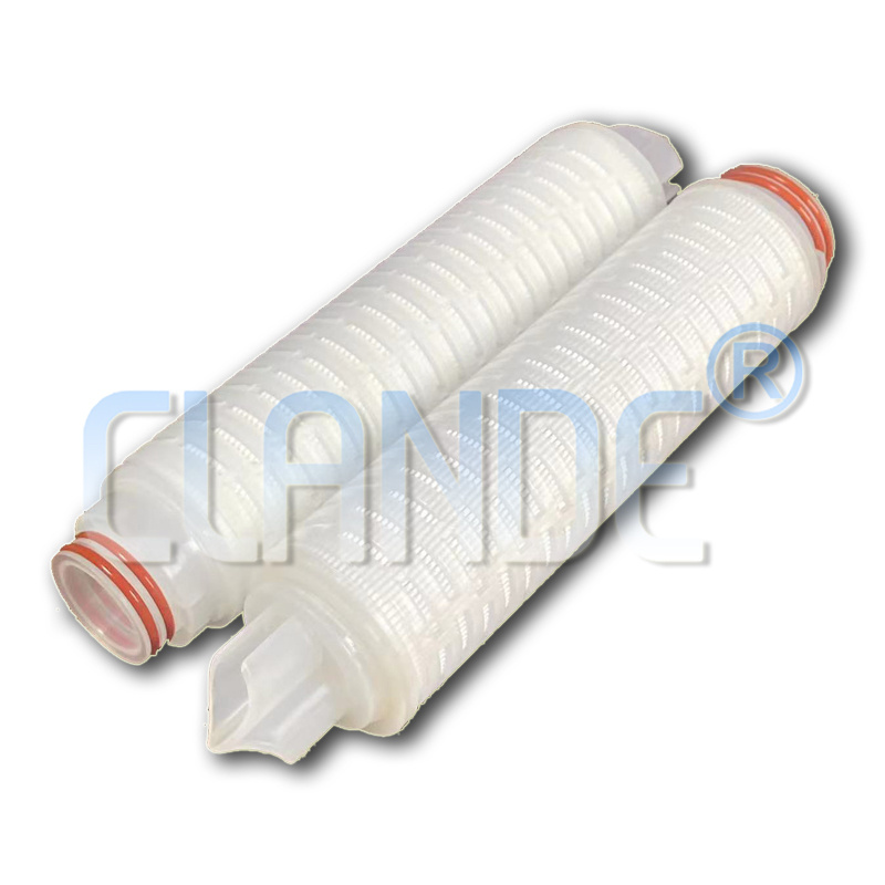 0.2 Micron Polypropylene 226 End Caps Pleated Filter Cartridge For Water Wine Sparkling Juices Beverages Filtration