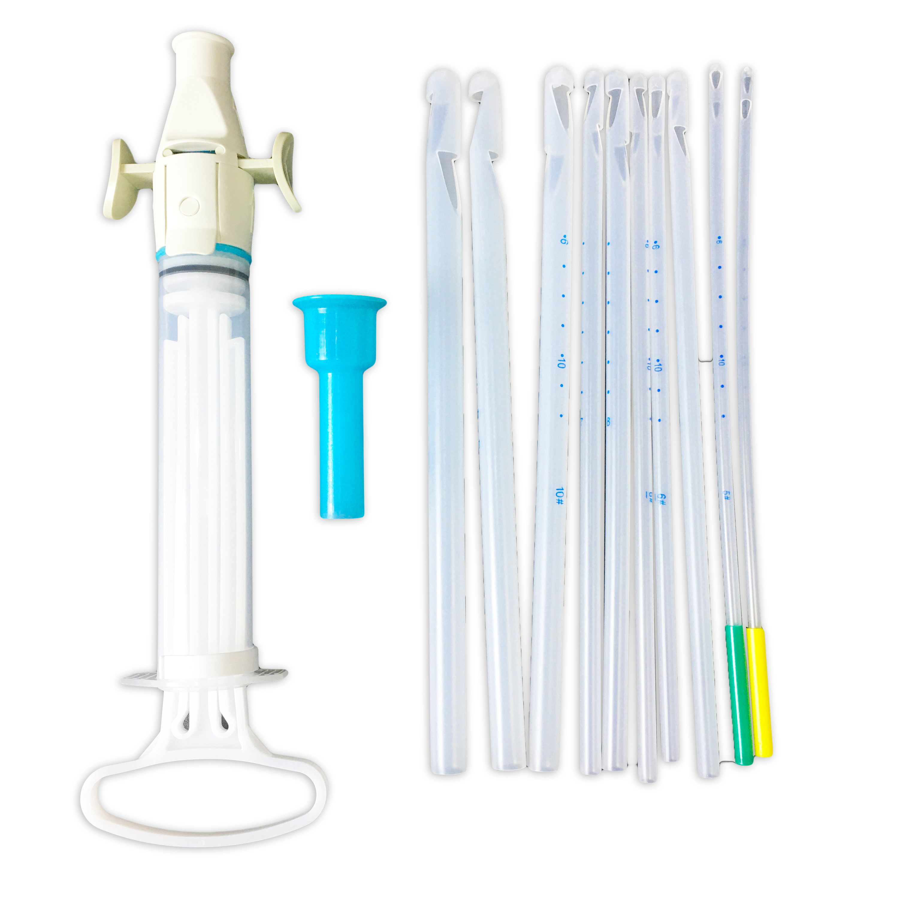 XWC0135A Medical Consumables Mva Disposable Aspiration Abortion Kit Double Valve Manual Vacuum Aspirator For Gynecology