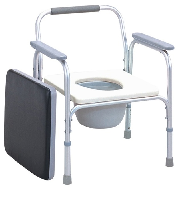 Cheap Adjustable Folding Commode Toilet Chair With Padded Seat