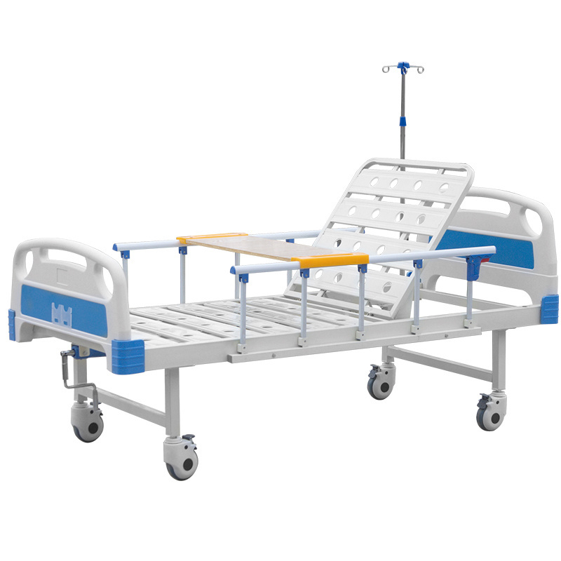 Medical ABS Hospital Bed Patient Folding Single Bed Manual with Infusion Set Good Price