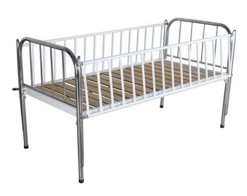 Medical Hospital Children Beds With Stainless Steel Child Solid Bed with Side Rails