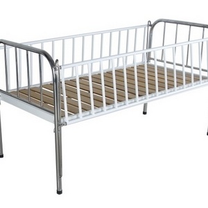 Medical Hospital Children Beds With Stainless Steel Child Solid Bed with Side Rails