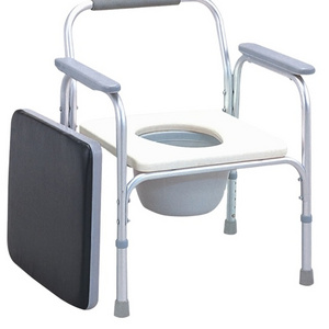 Cheap Adjustable Folding Commode Toilet Chair With Padded Seat