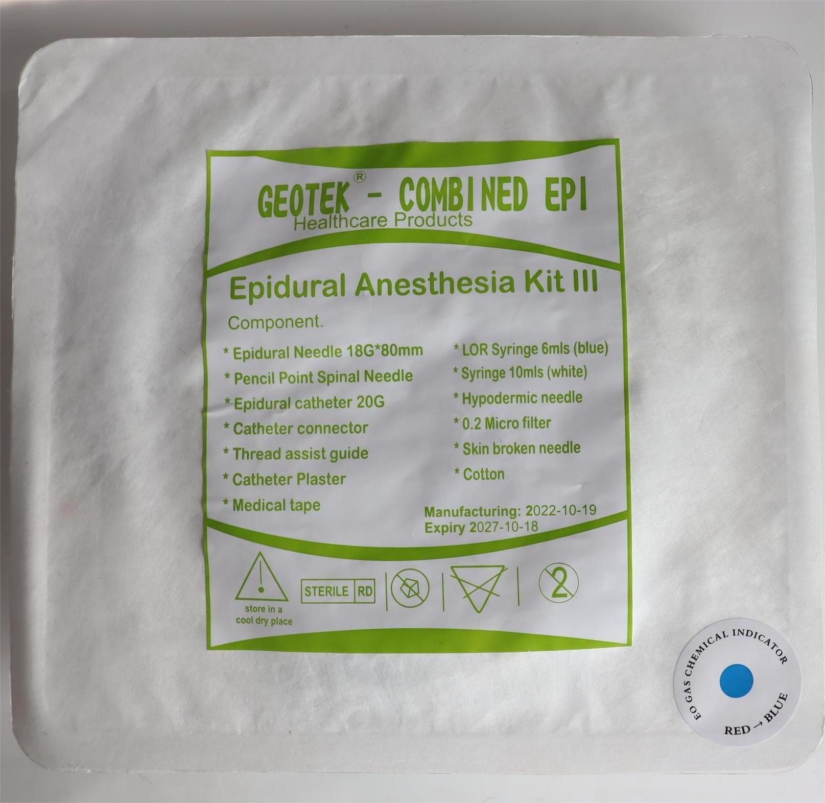 LOW PRICE MEDICAL DISPOSABLE EPIDURAL AND SPINAL COMBINED ANESTHESIA KIT