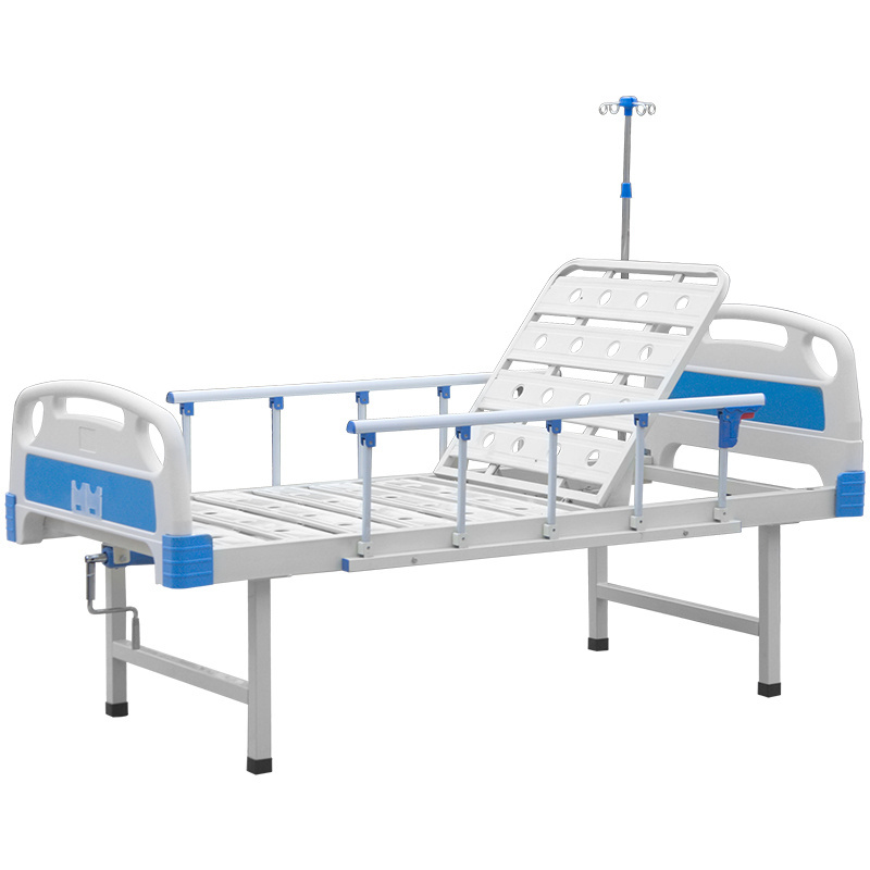 Medical ABS Hospital Bed Patient Folding Single Bed Manual with Infusion Set Good Price