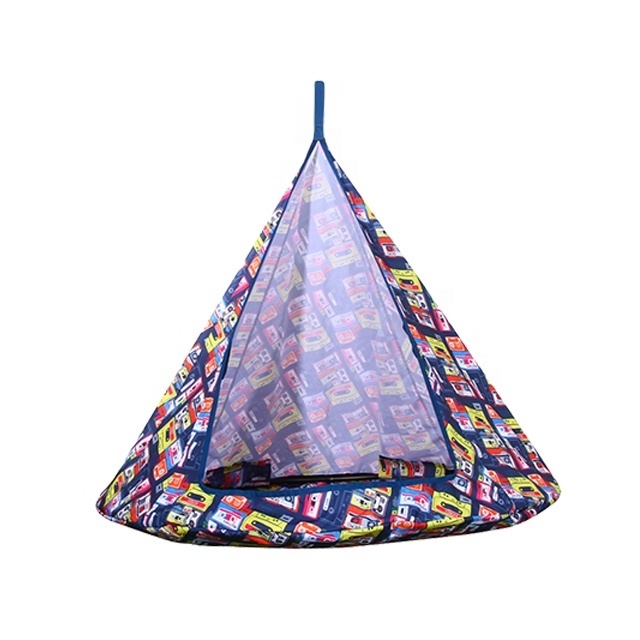 Indoor Outdoor Baby Hammock Windproof Round Gearup Hanging Pod Chair Outdoor Hammock With Cushion