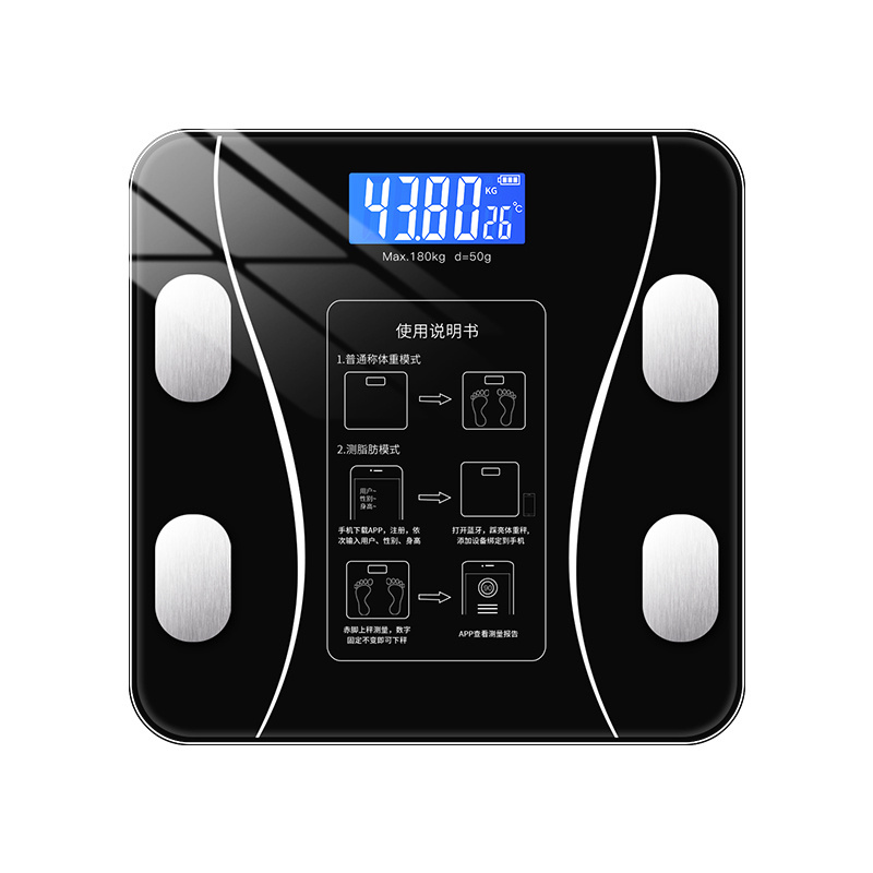 New Arrival 180kg Smart bluetooth BMI Function Digital Body Fat Electronic Bathroom Scale