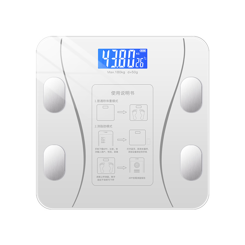 New Arrival 180kg Smart bluetooth BMI Function Digital Body Fat Electronic Bathroom Scale