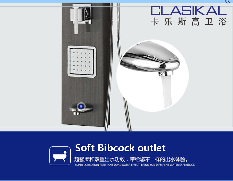 China supplier bathroom massage black shower column