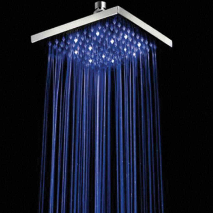 Elegent design bathroom square shower head with led light