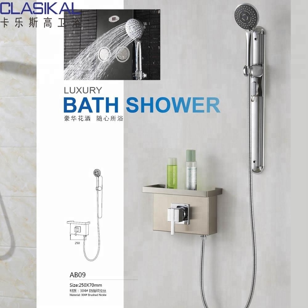 Clasikal elegant stainless steel massage shower panel