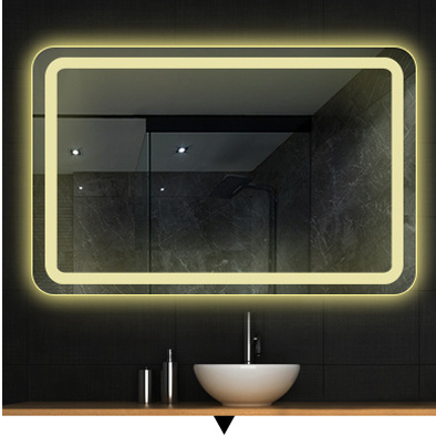 Sensor touch battery led light bathroom mirror