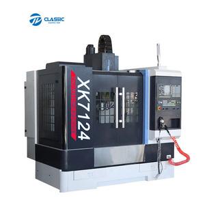 CNC Fraiseuse GSK Fanuc system 3/ 4 axis mini CNC metal milling center machine XH7124 fresadora cnc vertical machining center