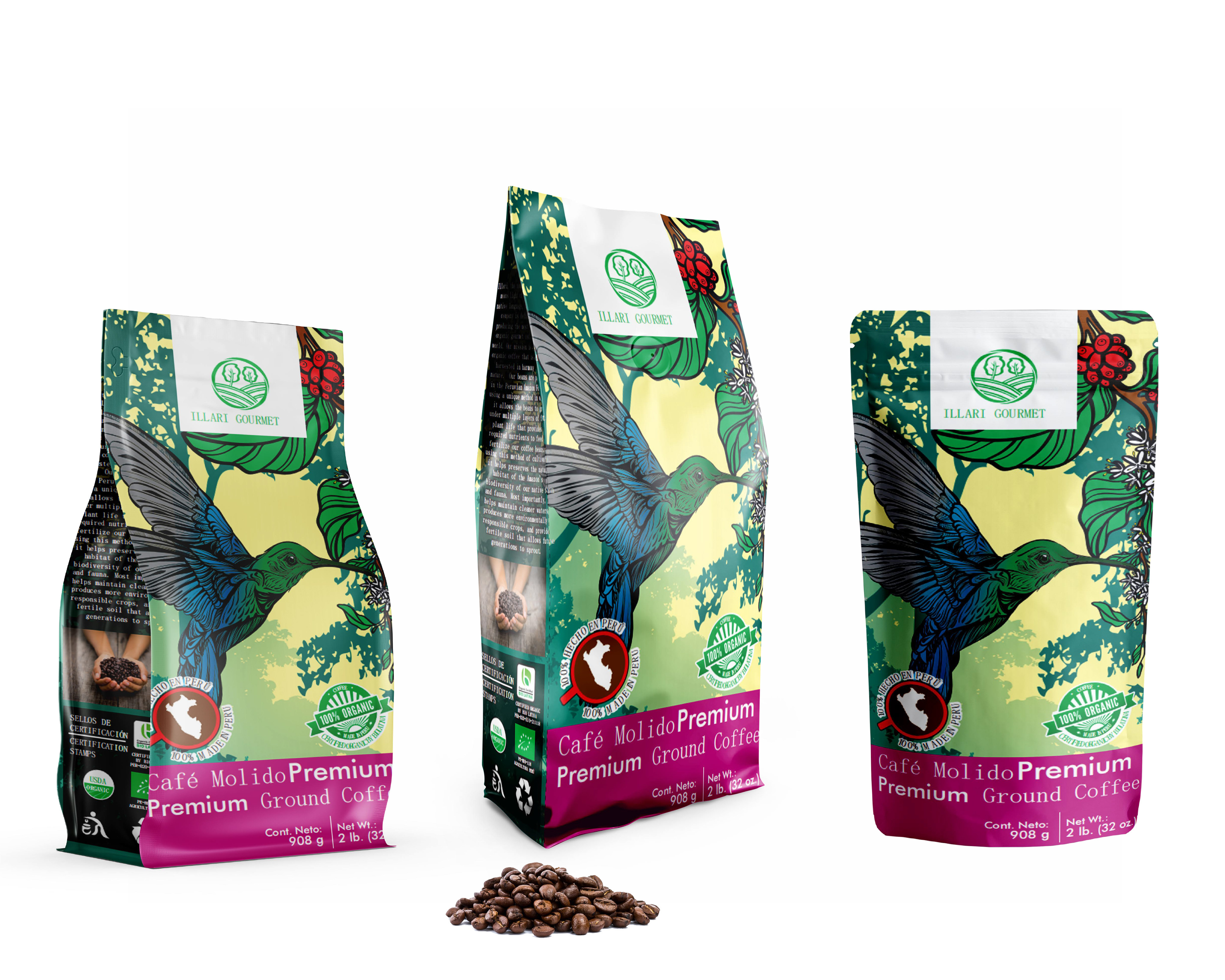 custom printed 8oz 12oz 16oz 5lb 100g 250g 500g 1kg recyclable compostable coffee bags flat bottom coffee packaging with valve