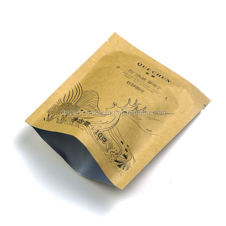 Wholesale degradable eco friendly disposable paper sachet packaging with tear notch