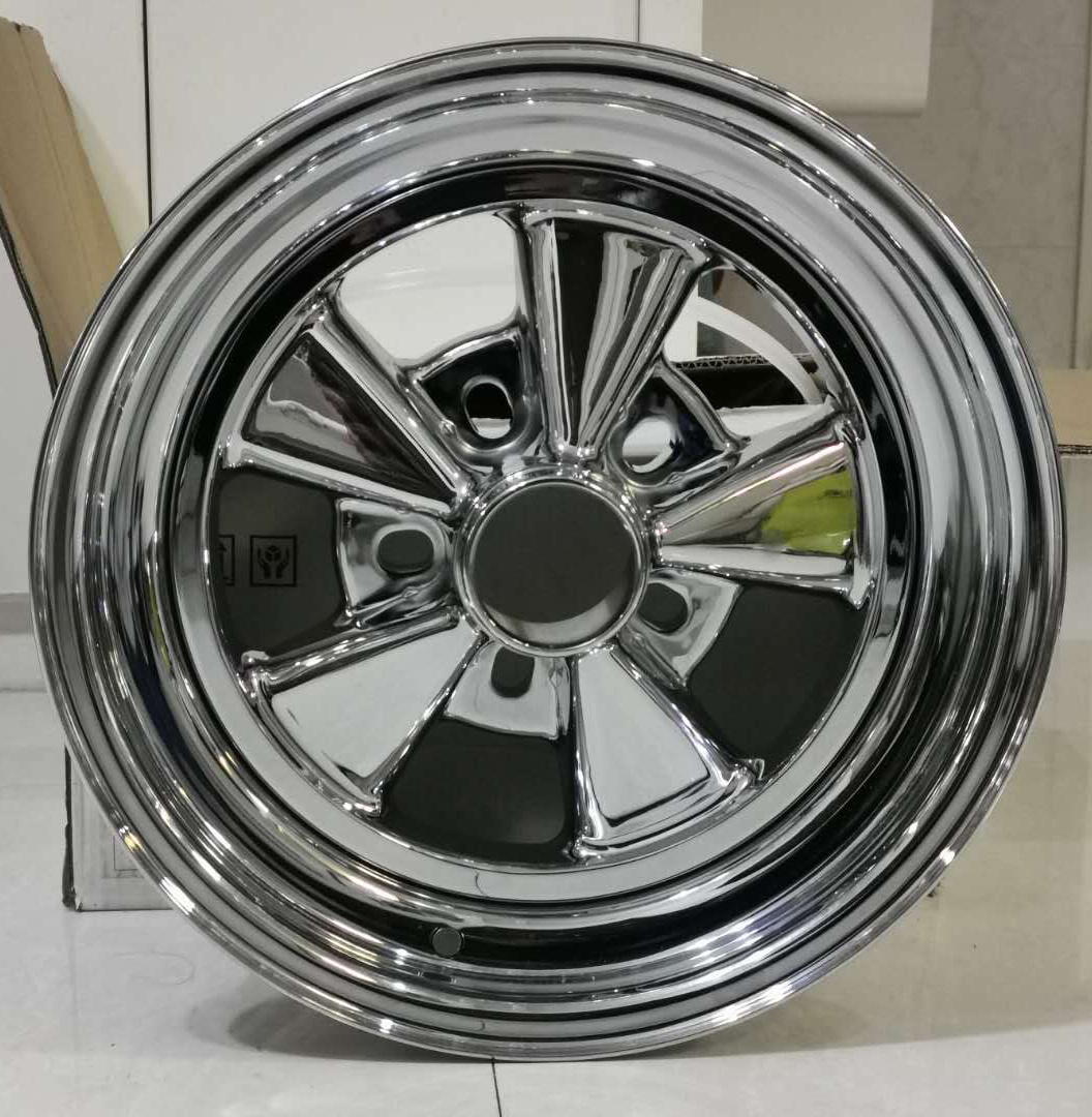 Chromed wheel 15X7.0 5X114.3 5X120.65 5X127 full alloy NOT like cragar S/S  61C 390C steel barrel and alloy center welded wheels