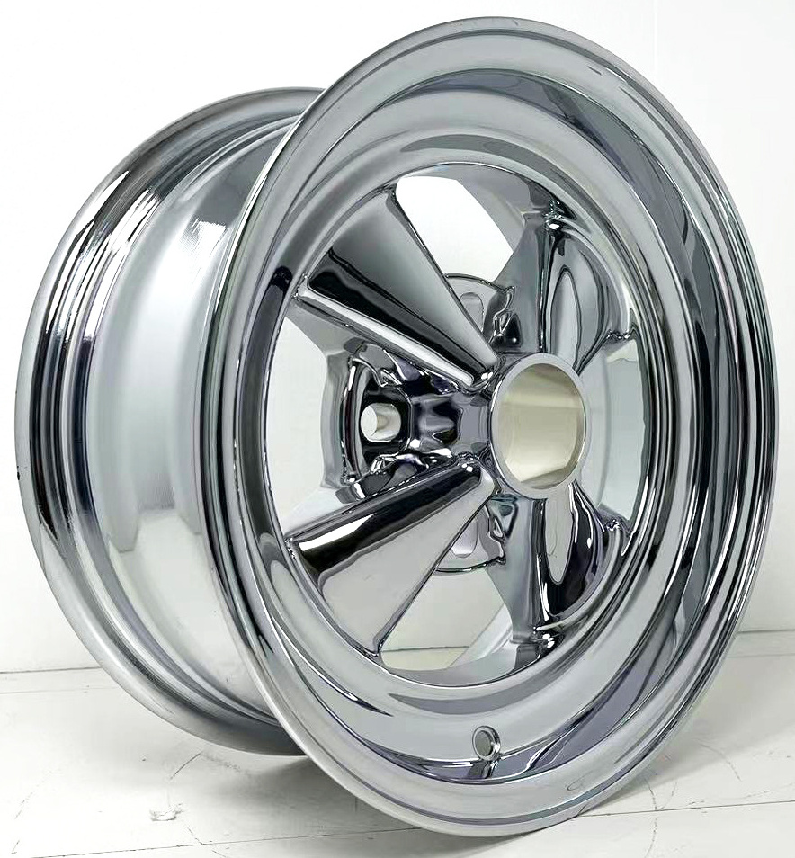 Chromed wheel 13X5.5 4X114.3 4X100 4X108 4X110  NOT like cragar 401C S/S  61C 390C steel barrel and alloy center welded wheels