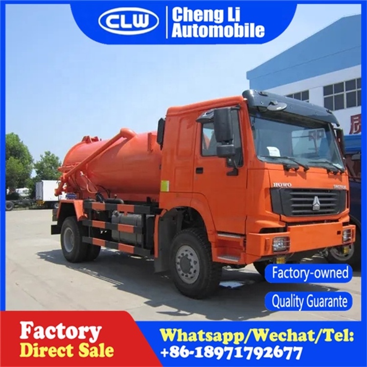 China Sino HOWO Vacuum Sewage Suction Tanker Truck 4x2 Septic Tank Truck