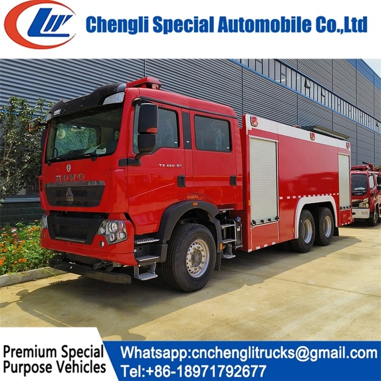 Sino Howo 10 wheels fire fighting  truck 6x4 Isuzu real aerial ladder fire truck for sale