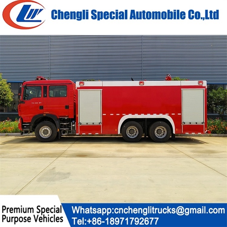 Sino Howo 10 wheels fire fighting  truck 6x4 Isuzu real aerial ladder fire truck for sale