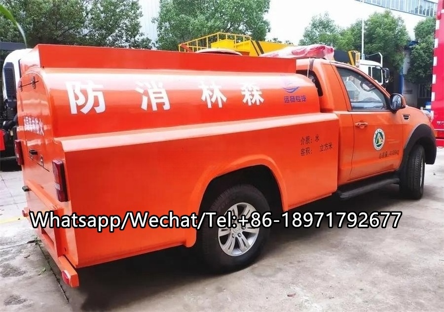 China cheap price Pick up Fire rescue truck 4x2 Mini fire truck for forest fire fighting