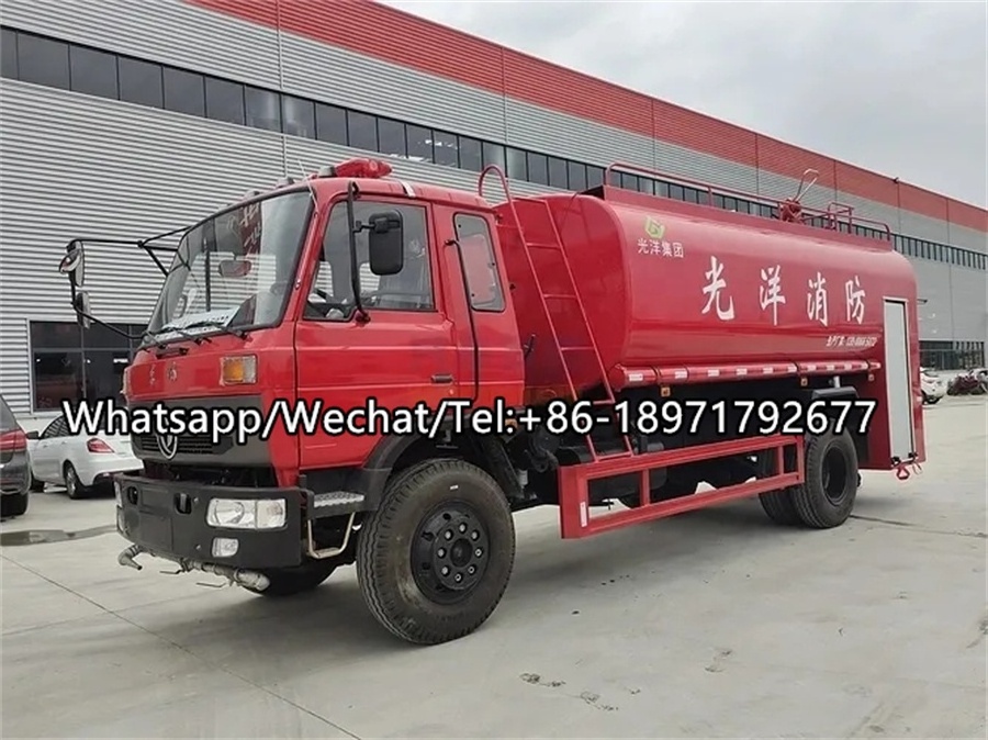 Dongfeng fire fighting water pump truck 4x2 10000 Liters Fire Sprinkler Water Tanker Truck