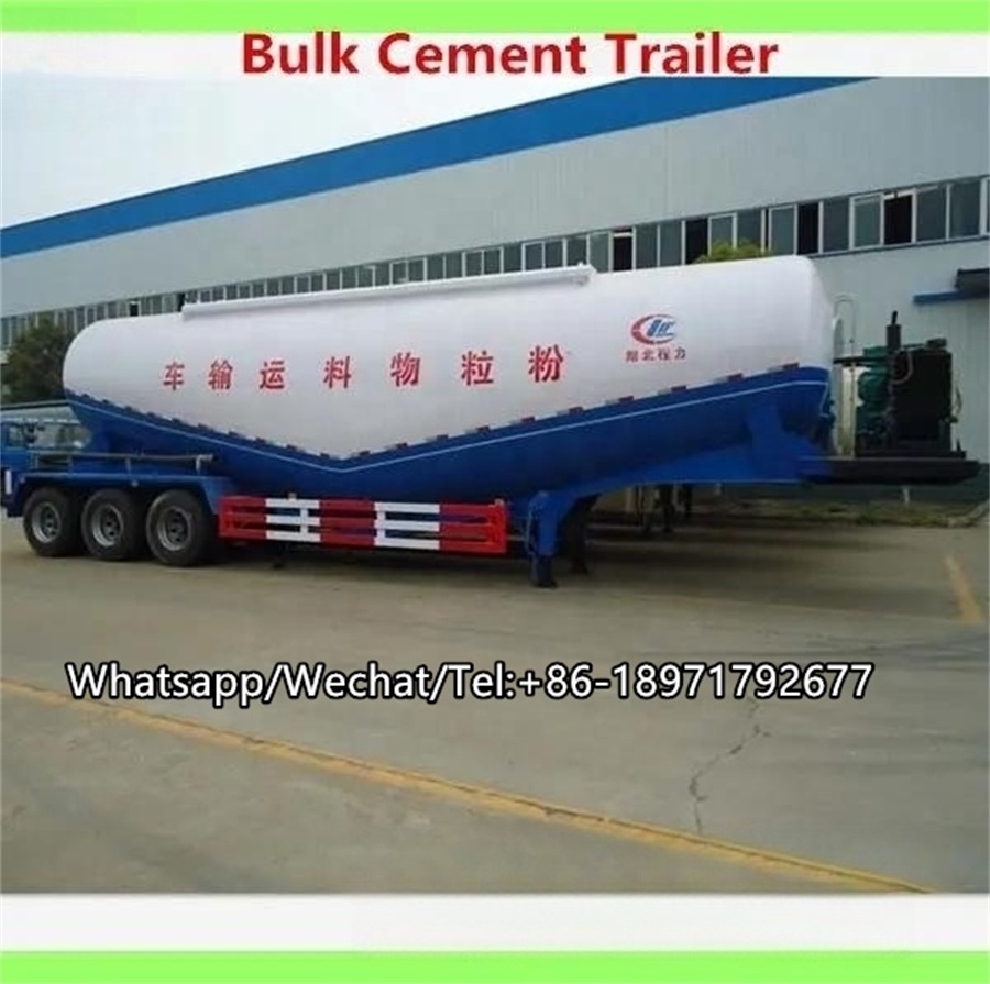 3 Axle V Type Bulk Cement Tank Fly Ash Cement Bulker Silo Tanker Pneumatic Semi Truck Trailer