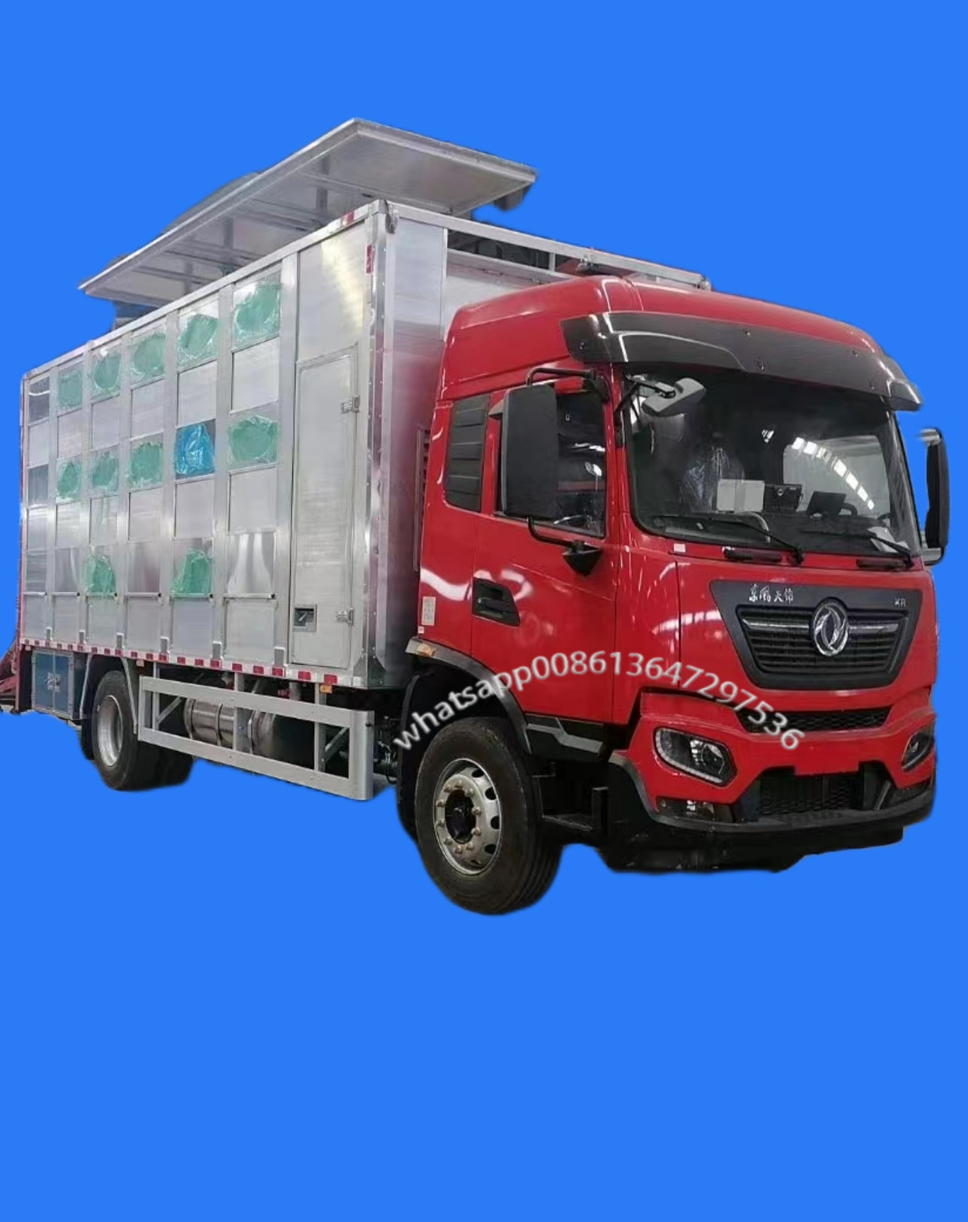 100 Tons Cattle Trailer Livestock Trailer 3 Axles Cargo Animal Sugar Cane Transport Stake Fence Trailer