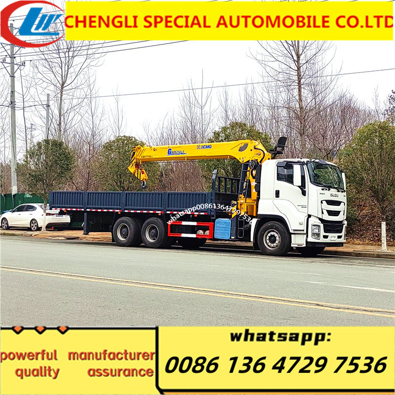 telescopic 4 ton small trailer truck mounted crane with basket for sale