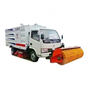 Low price Dongfeng dfac 5.5m3 Road Sweeper Cleaning Truck With Snow Shoveling And Snow Rolling