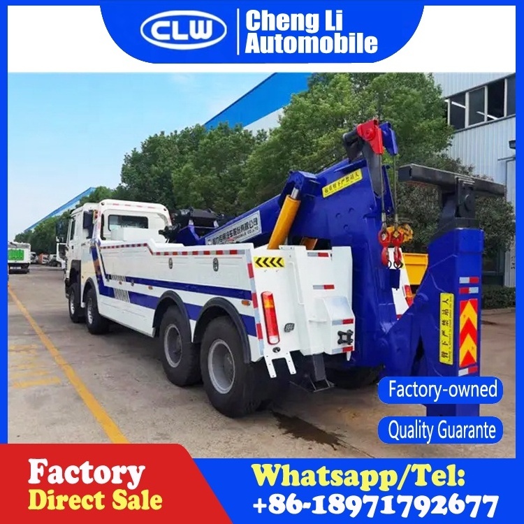 HOWO Heavy Duty 25ton tow truck wreckers 8x4 50 ton rotator heavy duty wrecker truck for sale