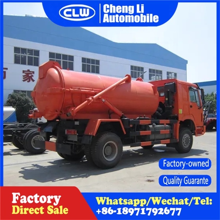 China Sino HOWO Vacuum Sewage Suction Tanker Truck 4x2 Septic Tank Truck