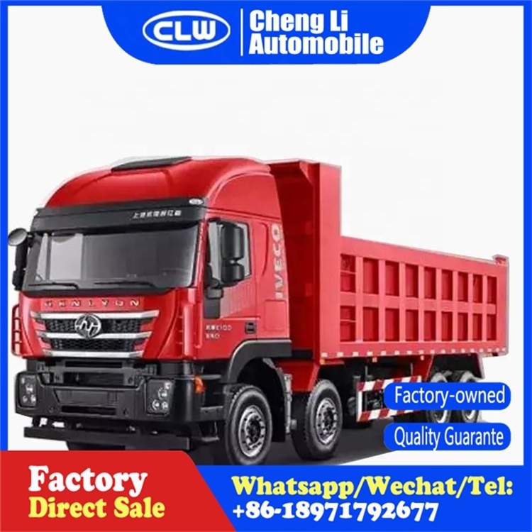 China HY Genlyon 420HP 8x4 heavy camion tipper automobile dump truck for sale