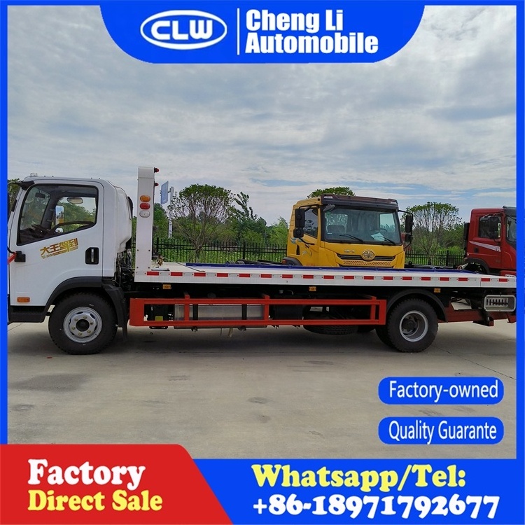 China brand flatbed Wreker Truck Tow Truck 4x2 Faw 360 degree flatbed wrecker towing truck for sale