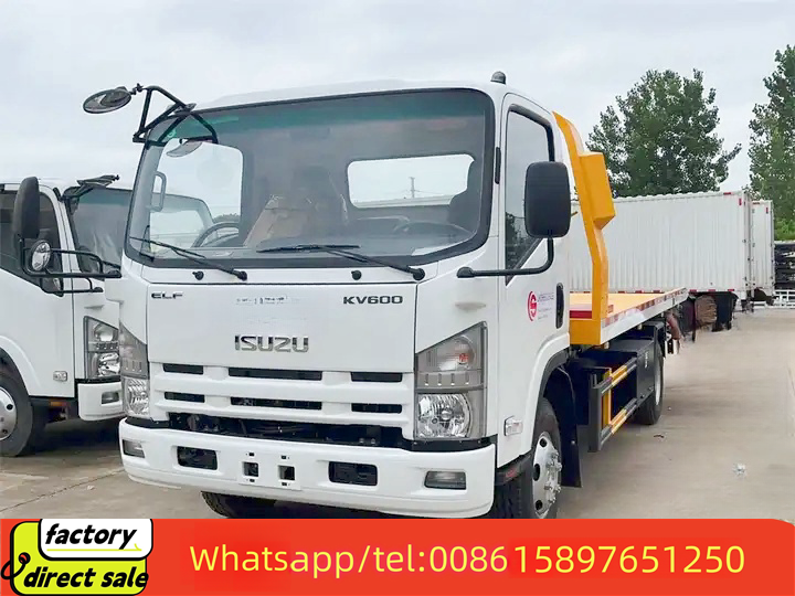 Isuzu wrecker towing truck flatbed 5ton cars hauler tow truck wrecker for sale