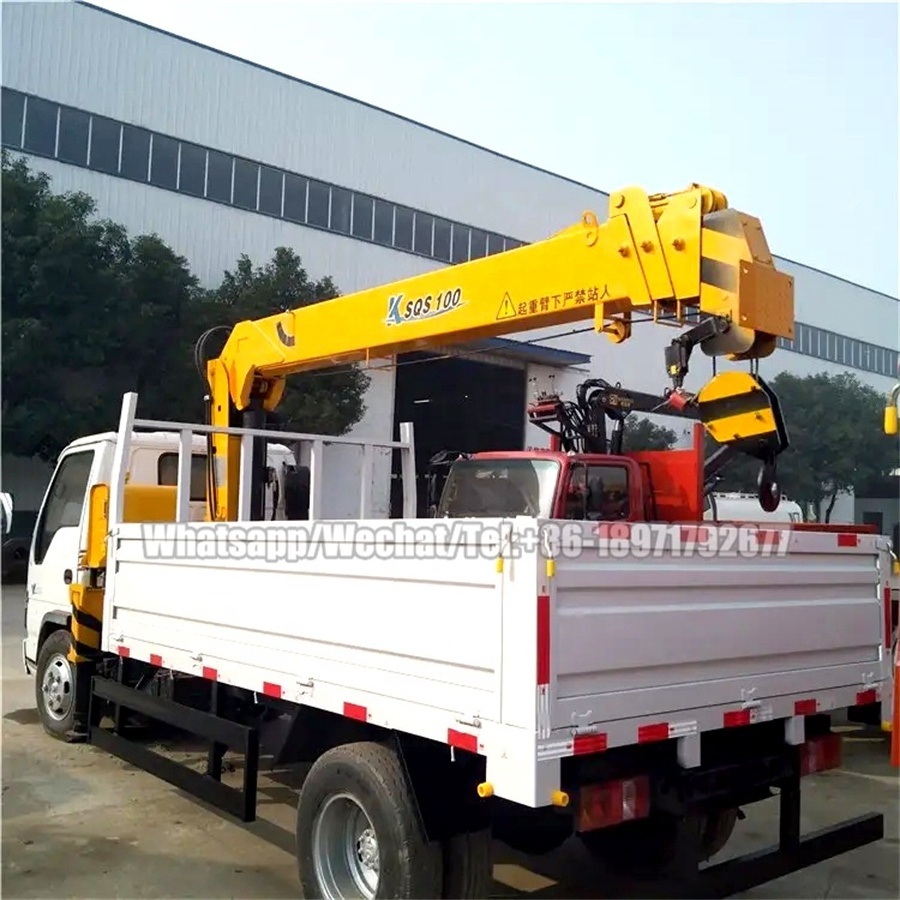 New Isuzu Mini 1 ton to 3.5 ton boom truck mounted crane for sale