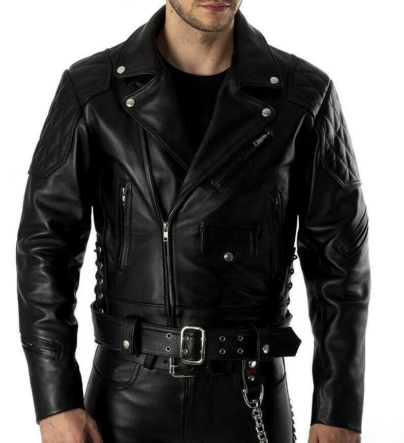 Oem Leather padded jackets gay Leather Uniform Bluf leather jackets