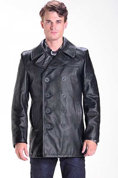 Mens  Leather Motorcycle Double Breasted leather Coat Jackets Tops Overcoat jacket