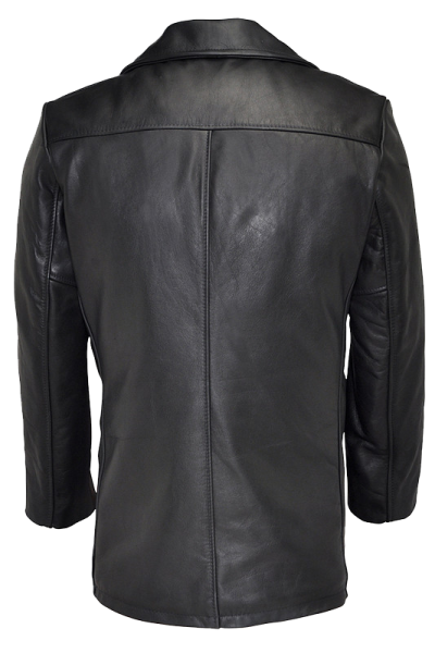 Mens  Leather Motorcycle Double Breasted leather Coat Jackets Tops Overcoat jacket