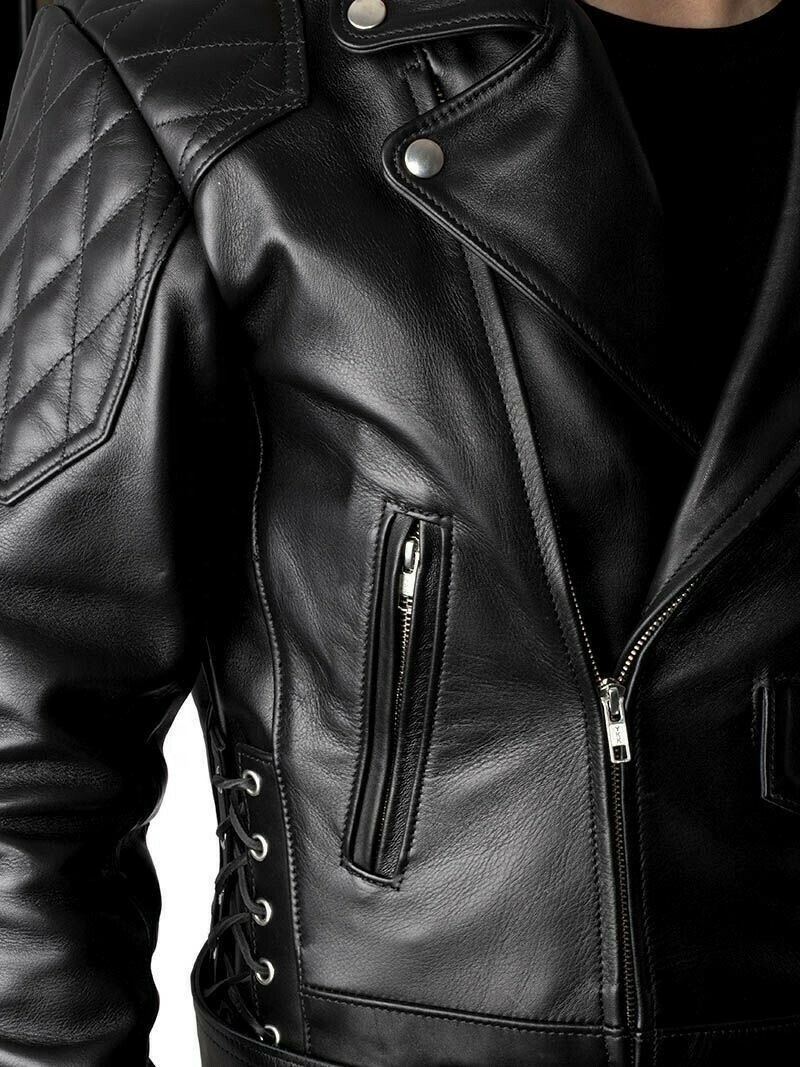 Oem Leather padded jackets gay Leather Uniform Bluf leather jackets