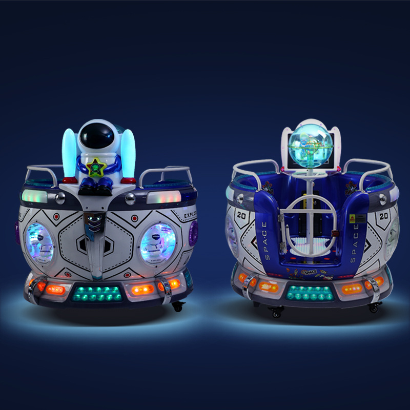 New Attractive Interstellar Space Capsule Two Players Coin Operated Kids Ride Revolving Cup Kiddie Ride Machine