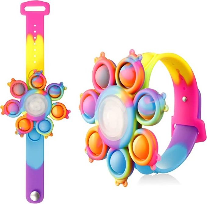 Octopus Spinning Pop Fidget Spinner Figet Toys Anti Stress Pops Wristband Bracelet Kawaii Push Bubble Kids Christmas Gifts