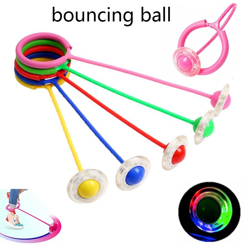 Flashing Jumping Ring Fitness Jump Rope Fat Burning Game Ankle Skip Ball Flash Jump Colorful Sports Swing Ball For Kids