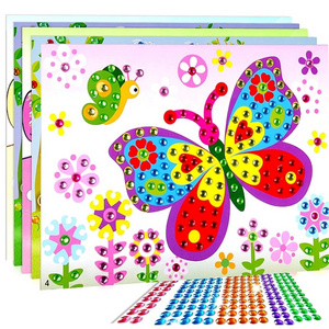 Handmade Art Kit Crystal Mosaic Sticker Toys for Toddler Art Craft Kits