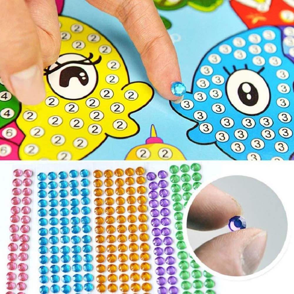 Handmade Art Kit Crystal Mosaic Sticker Toys for Toddler Art Craft Kits