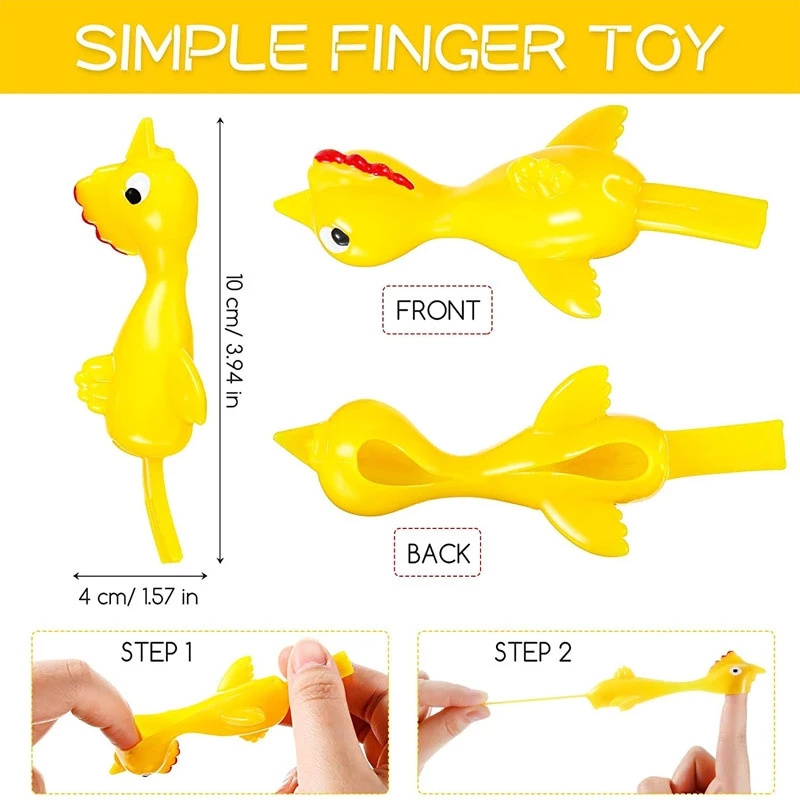 New Decompression Catapult Launch Turkey Fun and Tricky Slingshot Chick Practice Chicken Elastic Flying Finger Birds Sticky Toys