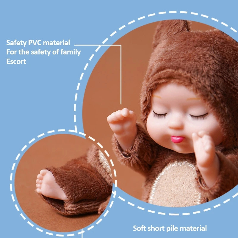 6PCS/set Alive Lifelike Full Body Simulation Reborn sleeping baby Dolls Toy Vinyl Newborn Reborn Baby Dolls for Kids Cute