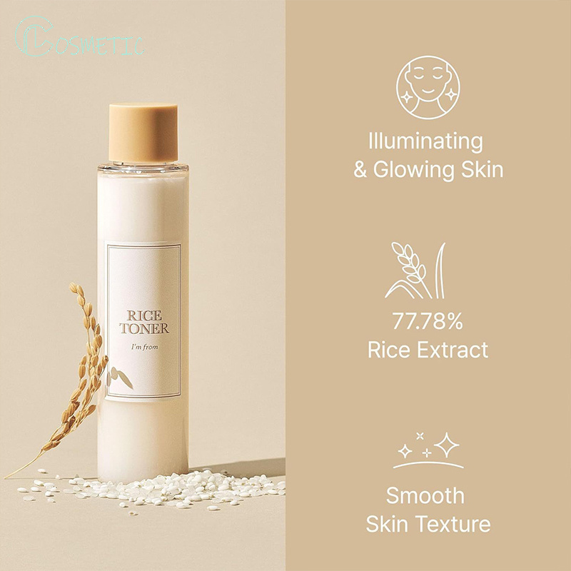 Wholesale White Rice Serum Skin Brightening Fade Dark Spots Glow Essence Niacinamide Hydrating Face Toner