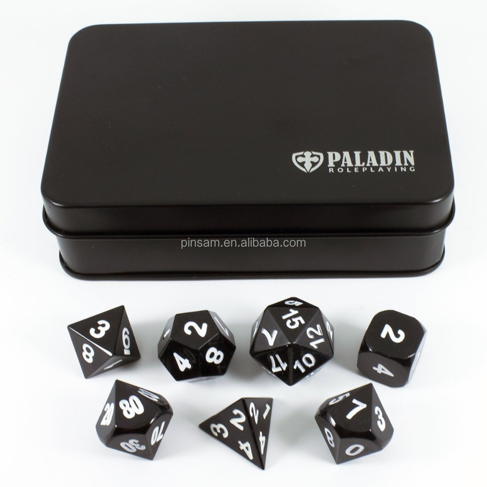 Fast Metal Dice Set Dye Black Loaded Dice For Board Game